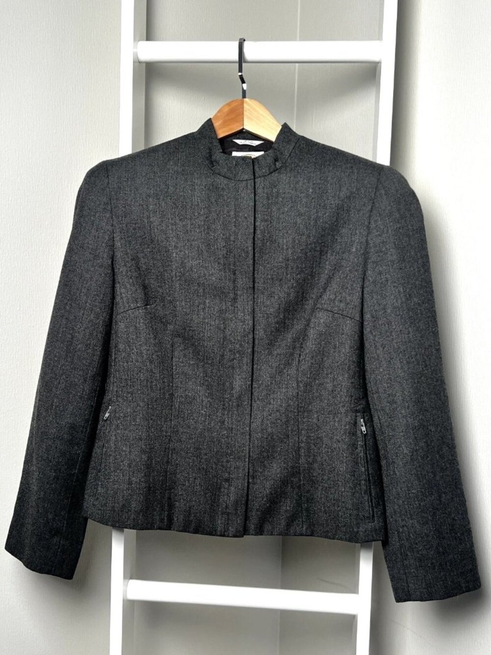 Talbots Gray Wool Career Suit Jacket 12